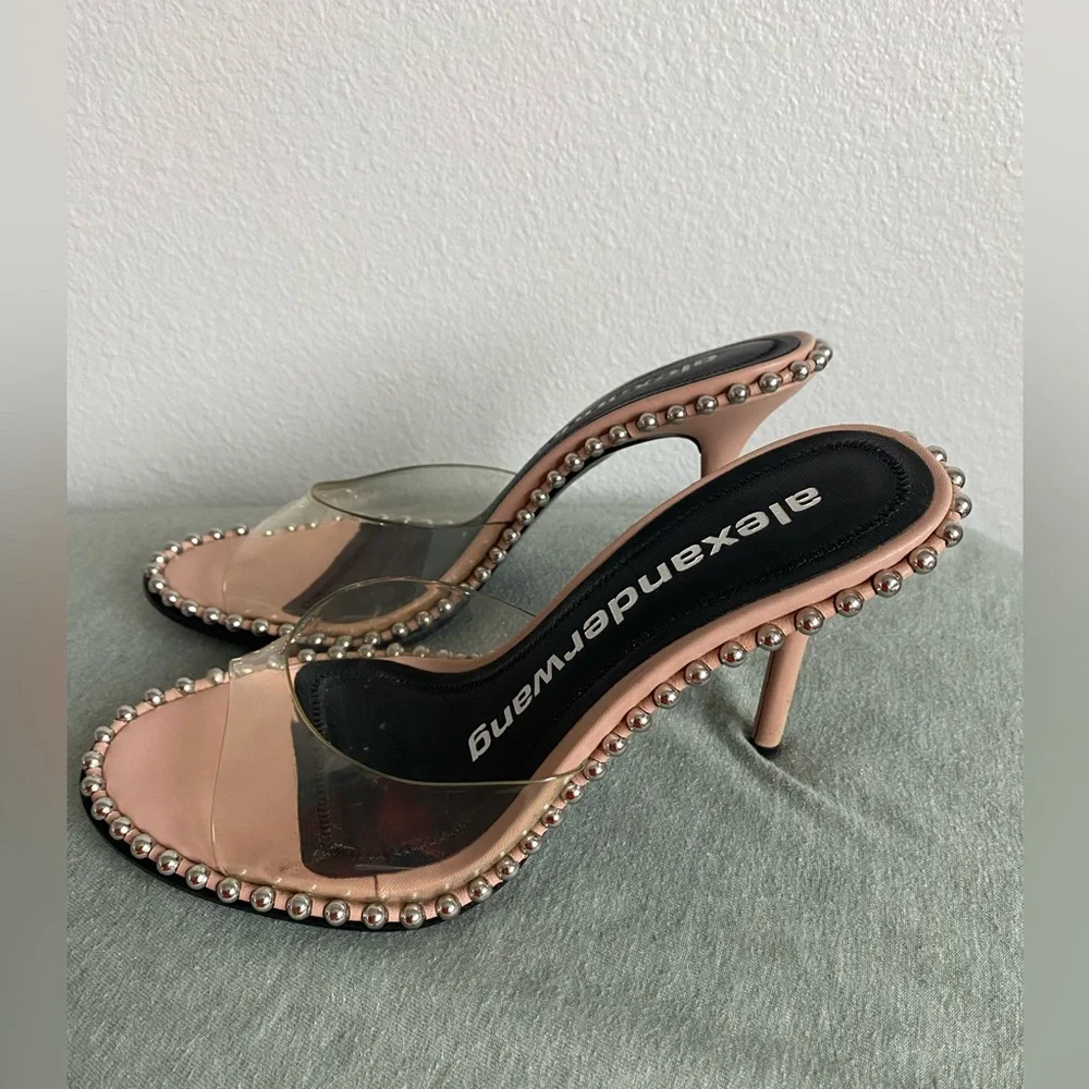 Alexander Wang Nova Mule Slides 95mm Sand Stone Size 37 - Picture 4 of 7